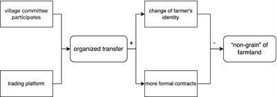 How does the method of farmland transfer affect the “non-grain” of farmland in China?